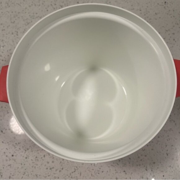 Vintage 1950s THERM WARE By David Douglas Orange-Red Insulated Ice Bucket w Lid - Picture 11 of 11